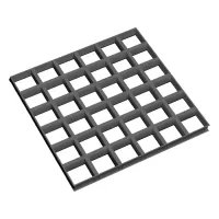 Грильято GL-15 ячейка 100x100, высота 37 мм, ширина 15 мм, графит матовый