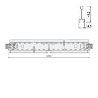 Подвесная система КНАУФ Силуэт рейка поперечная 1200x41,5 мм