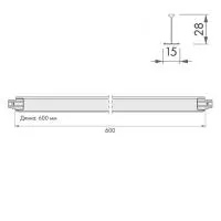 Подвесная система ARMSTRONG Retail 15 Zn рейка поперечная 600x28 мм