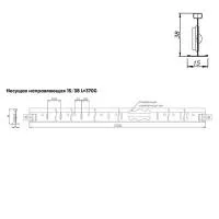 Подвесная система Албес Т15 рейка несущая 15/38 высота профиля 38мм, длина 3700мм, белый матовый