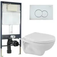 Подвесной унитаз с инсталляцией и клавишей смыва Jaquar Opal Prime