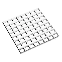 Грильято GL-24 ячейка 75x75, высота 34 мм, ширина 24 мм, сепер-хром