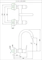 Смеситель для раковины в кухню Essco Aspire APR-CHR-101309N Хром