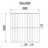 Грильято GL-15 Жалюзи ячейка 50x300, высота 37 мм, ширина 15 мм, металлик матовый