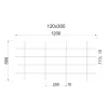 Грильято Жалюзи ячейка 300x120 мм, металлик, высота 30 / 50 мм, ширина 10 мм
