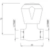 Запорный клапан Essco Marvel MQT-CHR-513BKN Хром
