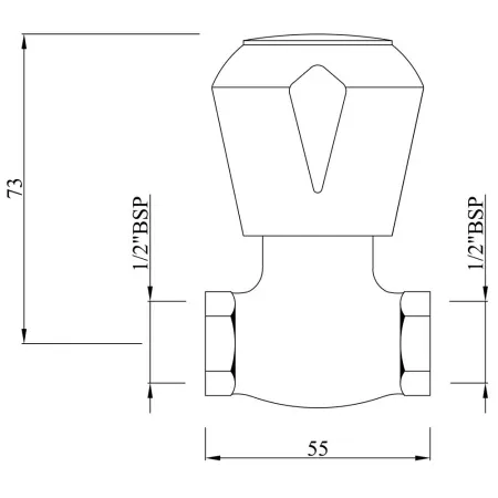 Запорный клапан Essco Marvel MQT-CHR-513BKN Хром