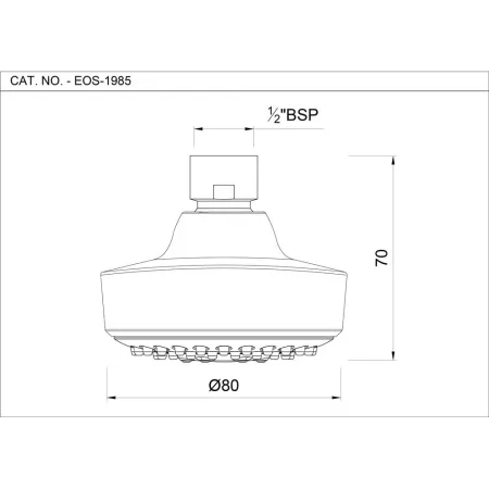 Лейка верхнего душа Essco EOS-CHR-1985 Хром