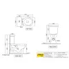 Унитаз напольный Essco Elements ECS-WHT-751P180NPPZ Белый с бочком