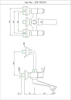 Смеситель для ванны и душа Essco Stella STE-CHR-107273 Хром