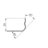 Кассетный потолок Алебс AP600АС/45° белый матовый стальной