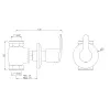 Настенный запорный клапан Essco Cosmo COS-CHR-103081 Хром