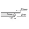 Кассетный потолок Албес AP600A6/45°/Т-24 Tegular 24 белый матовый перфорация F d=3,0 Эконом