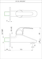 Кран для раковины Essco Orbit ORB-CHR-105037 Хром