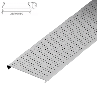 Реечный потолок Албес S дизайн A25AS металлик c перфорацией