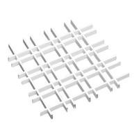 Грильято Нестандартная ячейка Модель 1 ячейка 100х50мм, белый матовый, высота 30 мм, ширина 5 мм