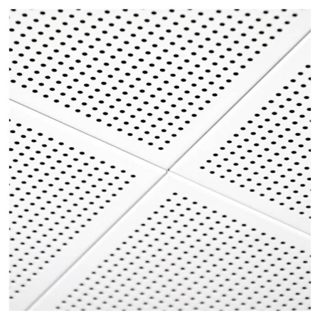 Кассетный потолок Алебс AP300*300АС/45° белый матовый перфорация F d=0,75