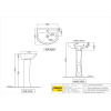 Раковина Essco Elements ECS-WHT-801 Белая с пьедесталом