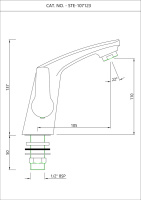 Смеситель для раковины с левосторонней ручкой управления Essco Stella STE-CHR-107123 Хром