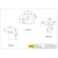 Раковина Essco Elements ECS-WHT-811 Белая с пьедесталом