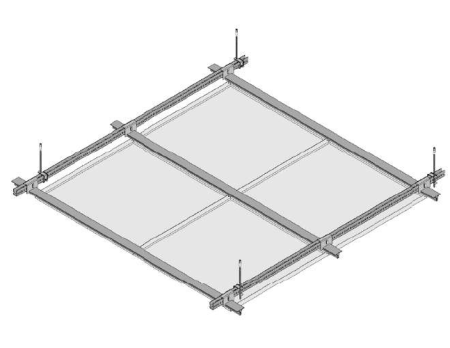 Подвесной потолок Армстронг V-Clip F Plain Bioguard белый 600x600х40мм (фаска 3 мм)
