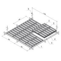 Грильято GL-24 Жалюзи ячейка 60x300, высота 34 мм, ширина 24 мм, белый матовый
