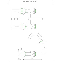 Смеситель для раковины в кухню Essco Marvel MQT-CHR-521S Хром