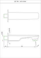 Излив для ванны Essco Stella SPE-CHR-107429 Хром