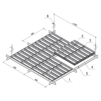 Грильято GL-15 Жалюзи ячейка 50x300, высота 37 мм, ширина 15 мм, белый оцинк