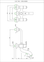Смеситель для ванны и душа 3-в-1 с ручным и верхнем душем Essco Cosmo COS-CHR-103281 Хром